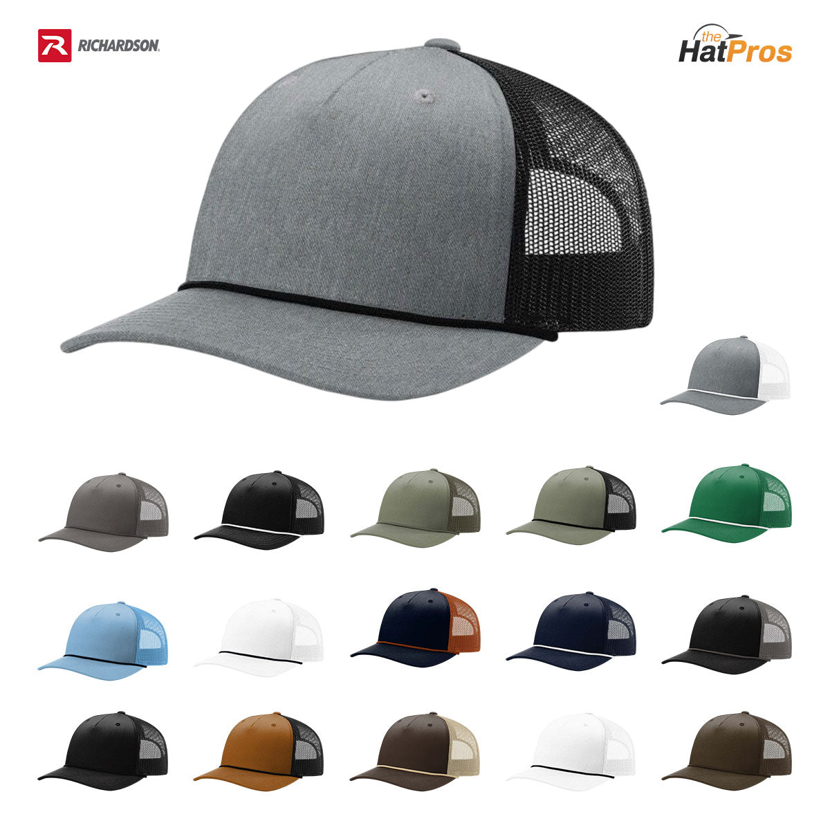 Richardson 112FPR Five Panel Trucker w/ Visor Rope – The Hat Pros