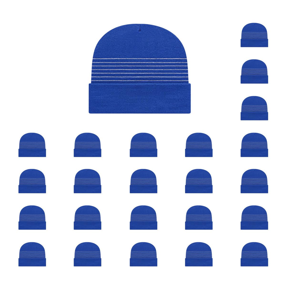 Cap America RKT12 Thin Striped Knit Cap with Cuff