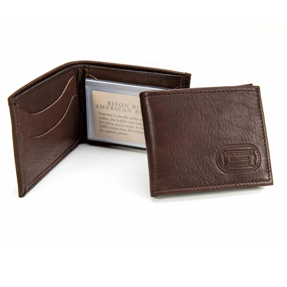 Buffalo Billfold Company Mens Bifold Leather Wallet-Black image 10
