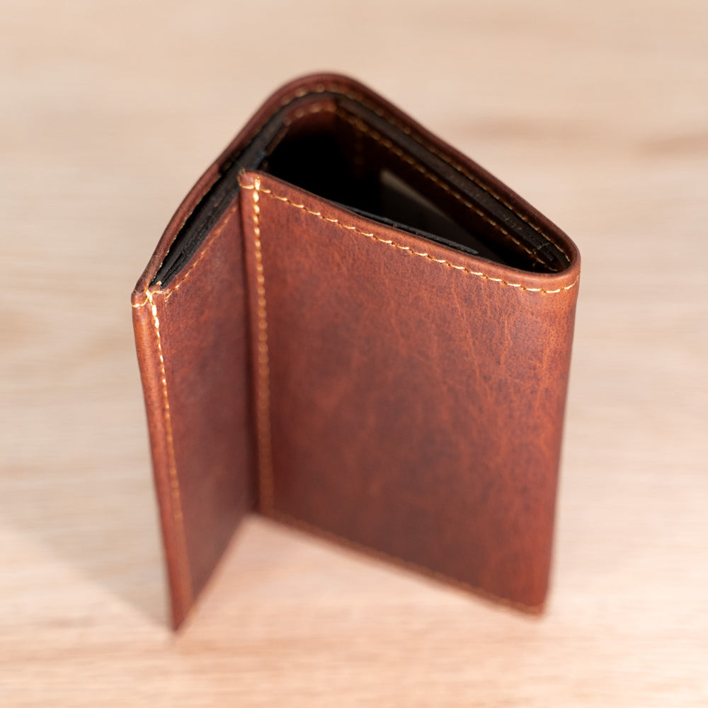 Buffalo Billfold Company Mens Leather Trifold Wallet-American Chestnut image 16