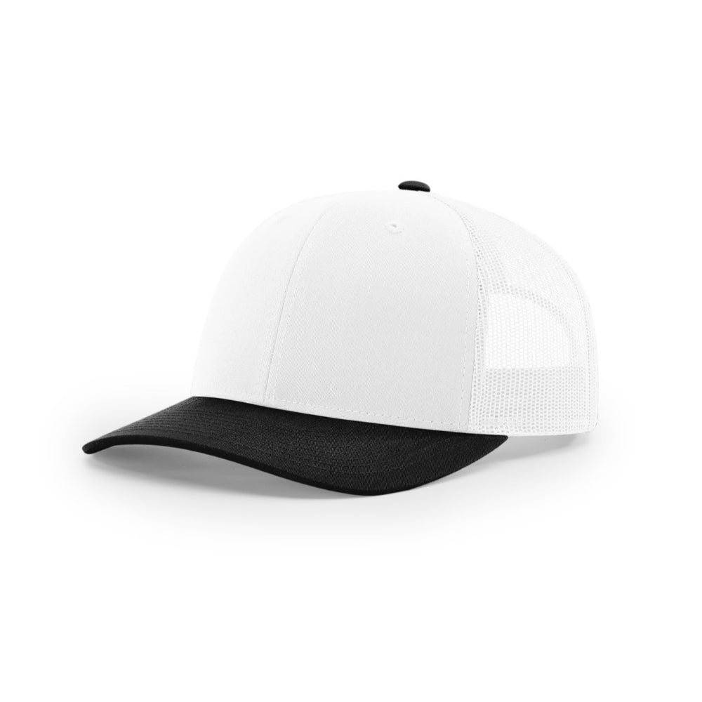 Richardson 112 Classic Trucker Snapback Cap Two Tone Cmb White/Black