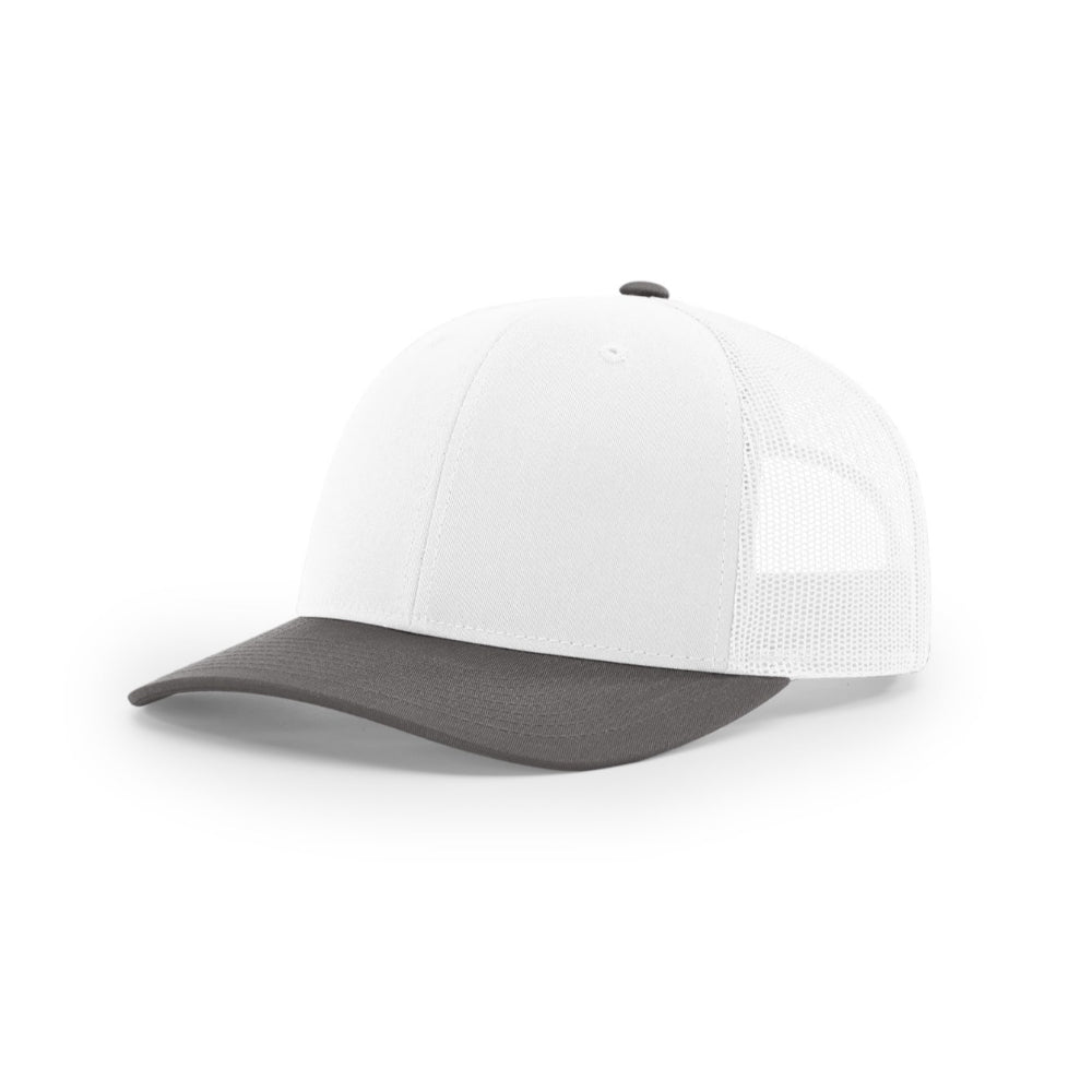 Richardson 112 Classic Trucker Snapback Cap Two Tone Cmb White/Charcoal