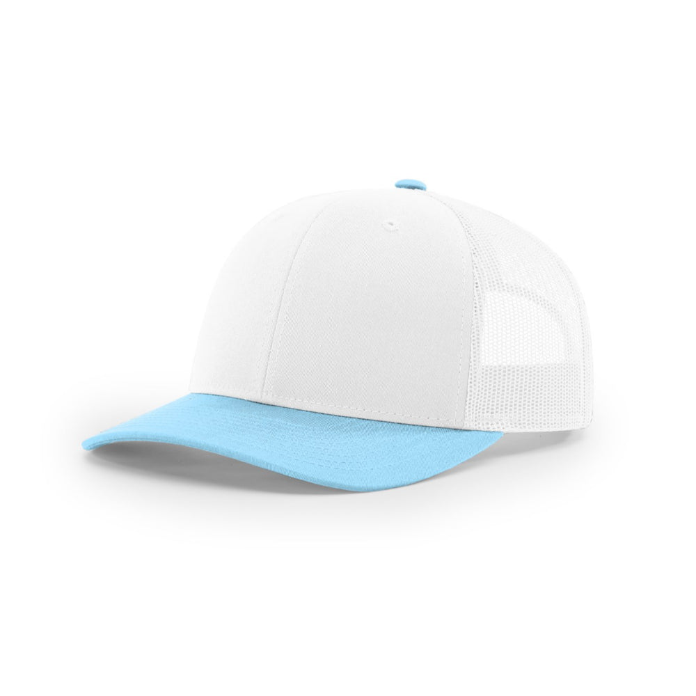 Richardson 112 Classic Trucker Snapback Cap Two Tone Cmb White/Columbia Blue