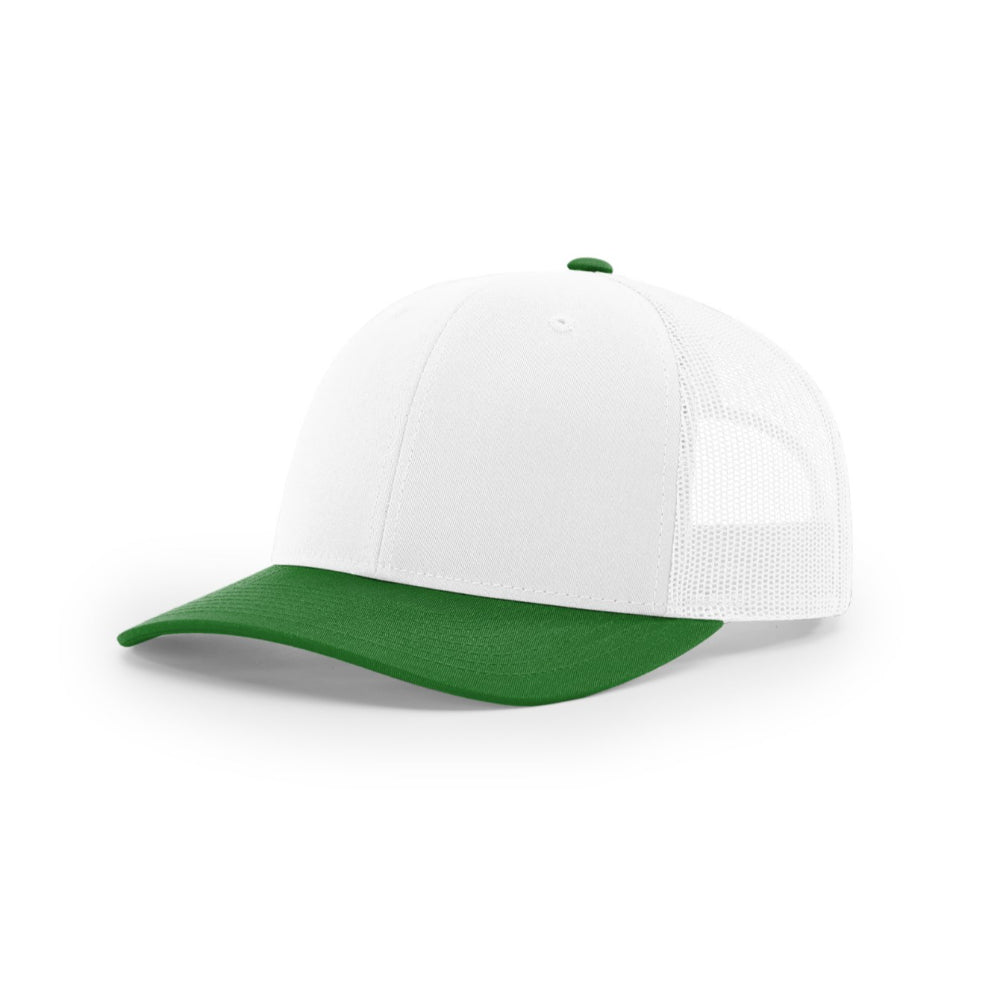 Richardson 112 Classic Trucker Snapback Cap Two Tone Cmb White/Kelly