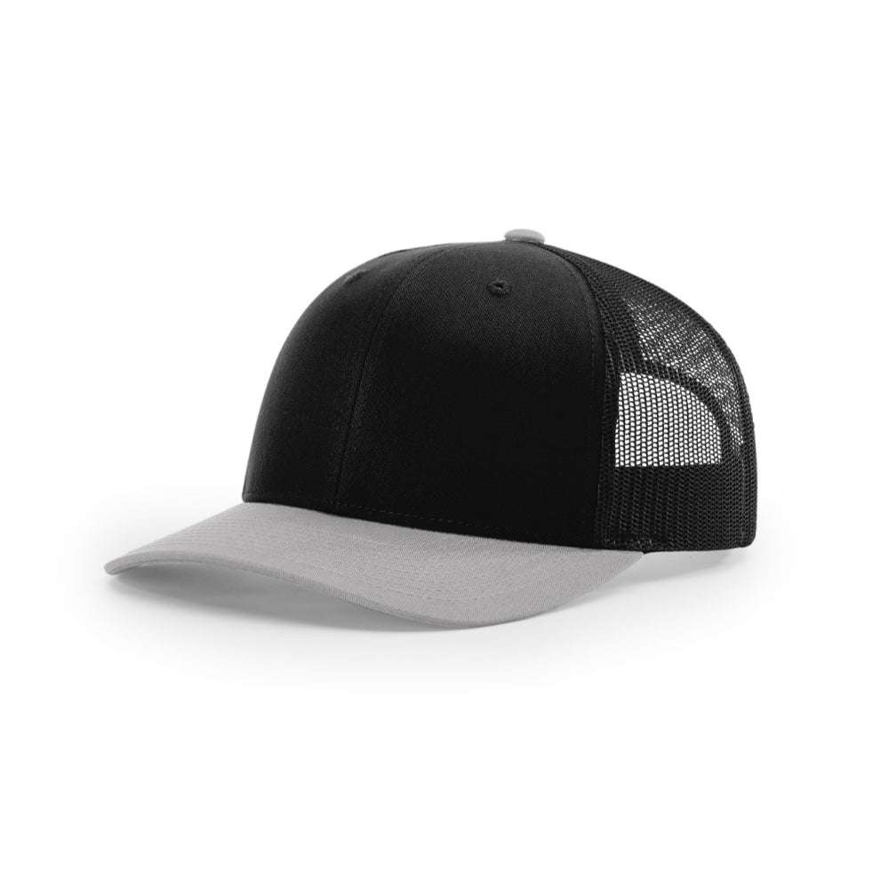 Richardson 112 Classic Trucker Snapback Cap Two Tone CMB Black Grey
