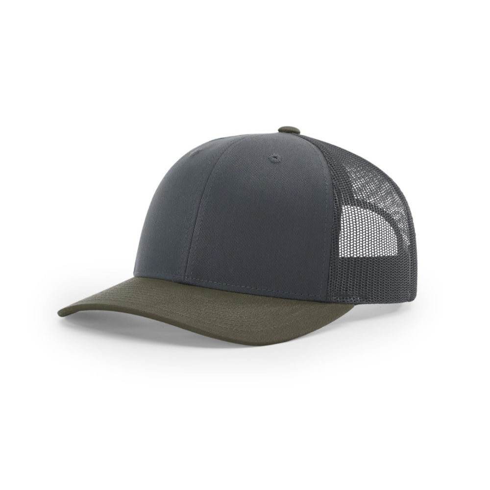 Richardson 112 Classic Trucker Snapback Cap Two Tone CMB Gun Metal Chocolate Chip
