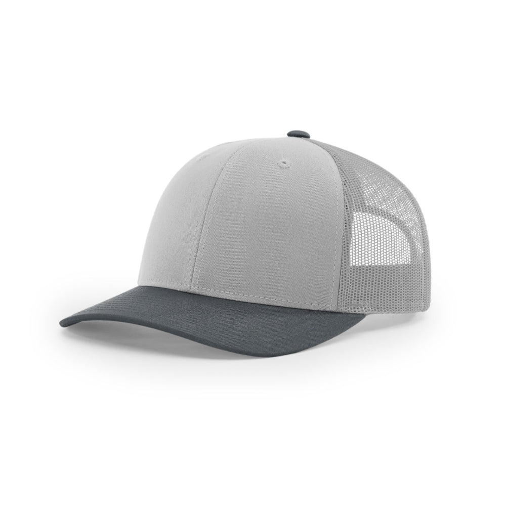 Richardson 112 Classic Trucker Snapback Cap Two Tone CMB Light Grey Gun Metal