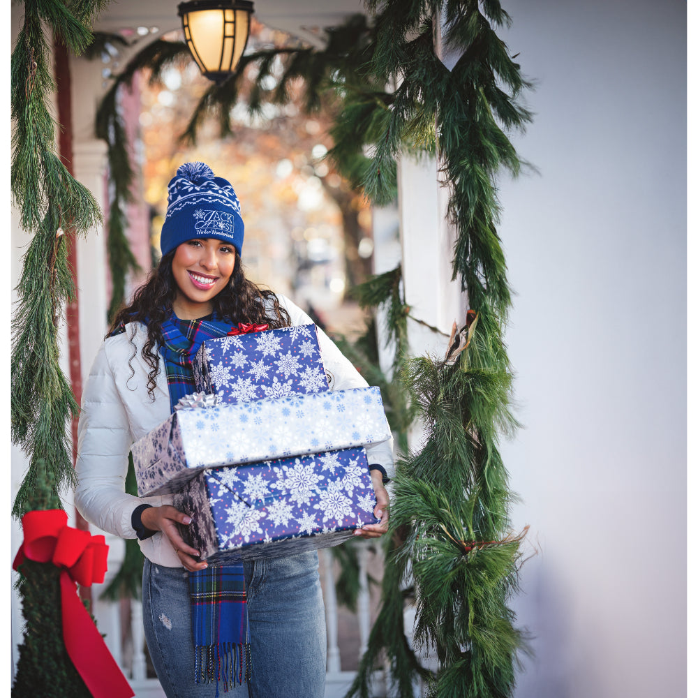 Cap America RKF12 Snowflake Knit Cap with Cuff