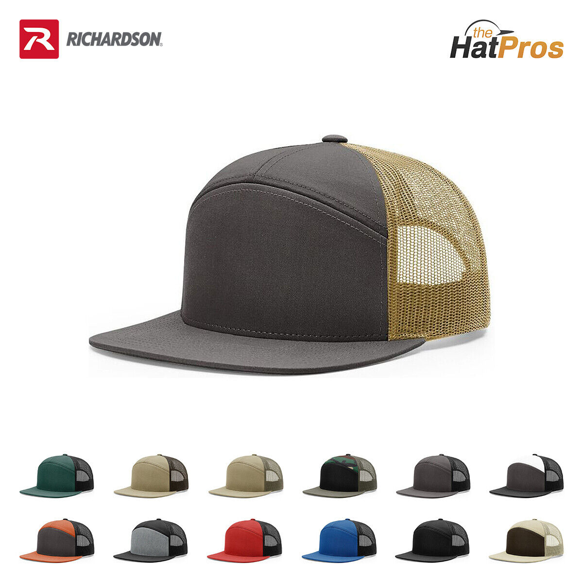 Richardson 168 & 168P 7Panel HiProfile Trucker Hat The Hat Pros, Inc.