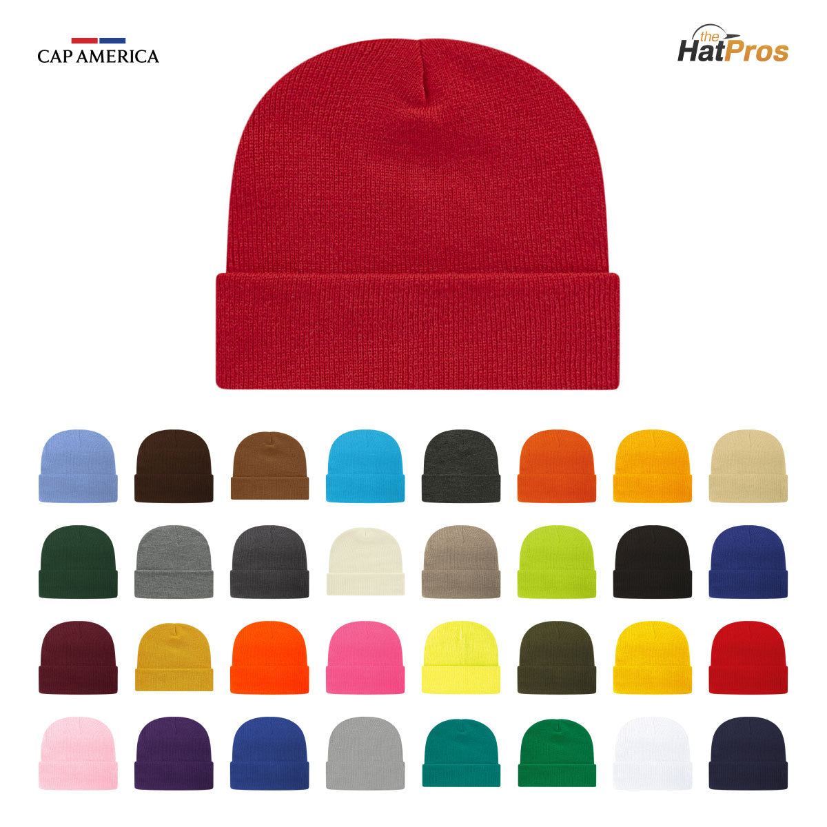 Cap America TKN24 Knit Cap with Cuff