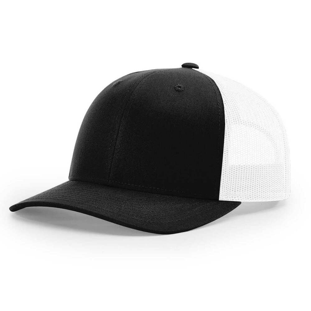 115 Richardson Cap Low Pro Trucker- Black/White