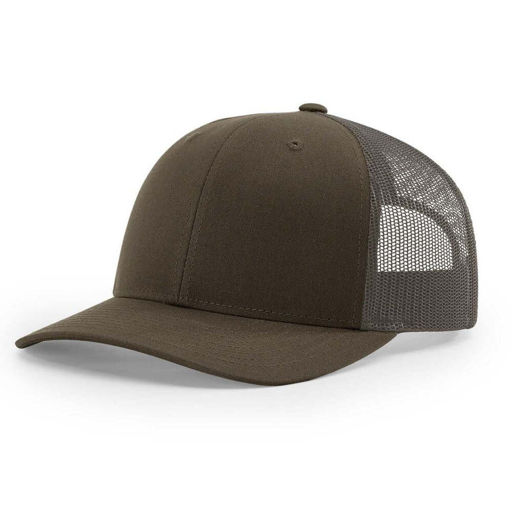 115 Richardson Cap Low Pro Trucker- Chocolate Chip/Grey Brown