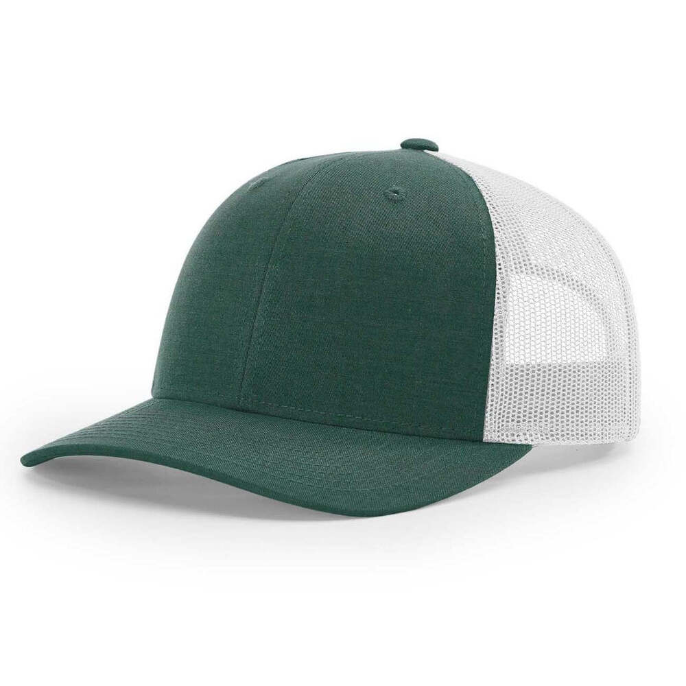 115 Richardson Cap Low Pro Trucker- Heather Dark Green/Light  Grey