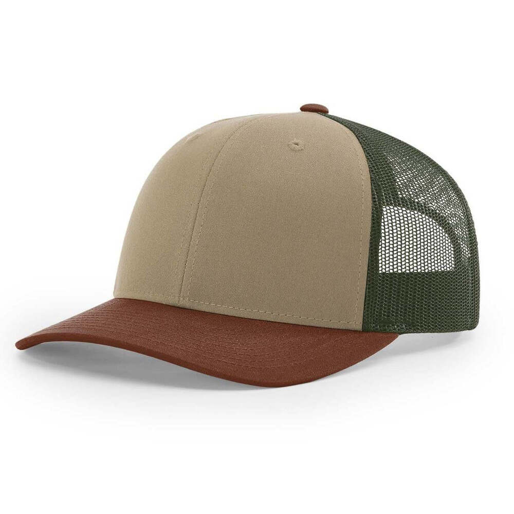 115 Richardson Cap Low Pro Trucker-Tan/Loden/Brown