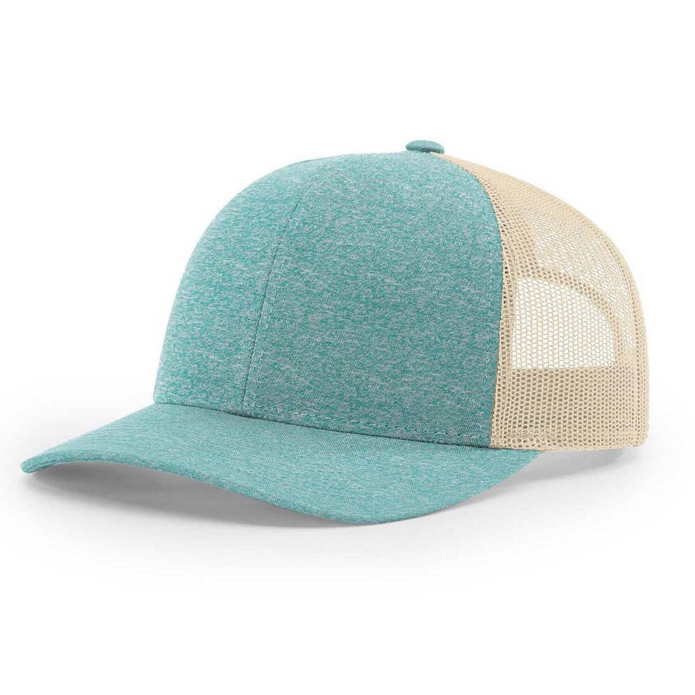 115CH Richardson Cap Low Pro Trucker-Green Teal Heather/Birch