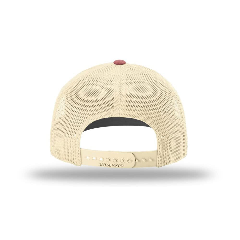 115CH Richardson Cap Low Pro Trucker-Red Heather/Birch 5