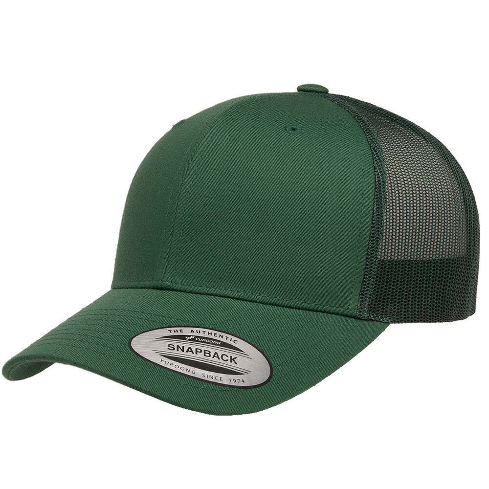 6606 Adjustable Retro Snapback Trucker- Evergreen 1