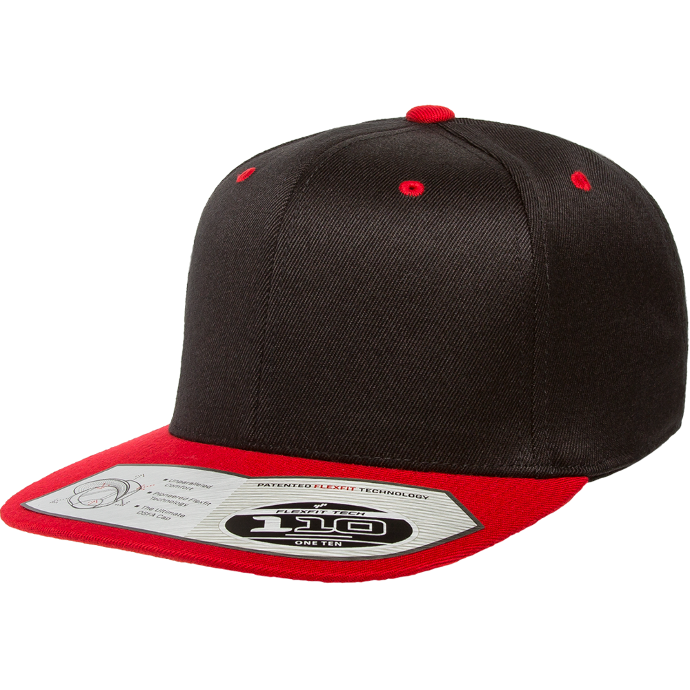 Flexfit 110 Premium Snapback Cap - Black/ Purple