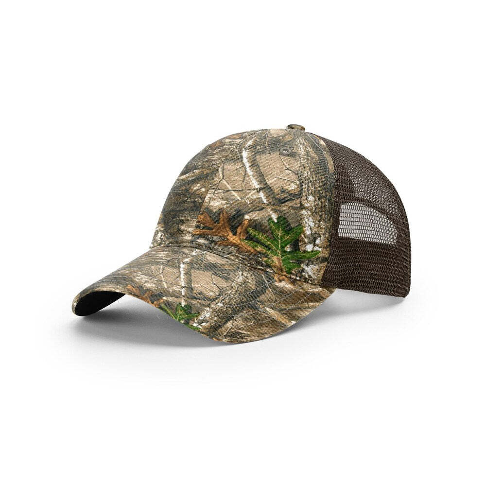 Richardson 111P Garment Washed Printed Trucker-Rt Edge/Brown