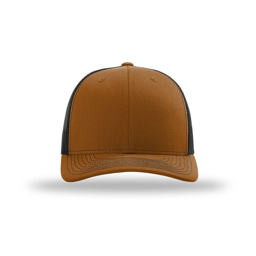 Richardson 112 Classic Trucker Snapback Cap-Two-Tone Colorways-Caramel/Black 1-Caramel/Black