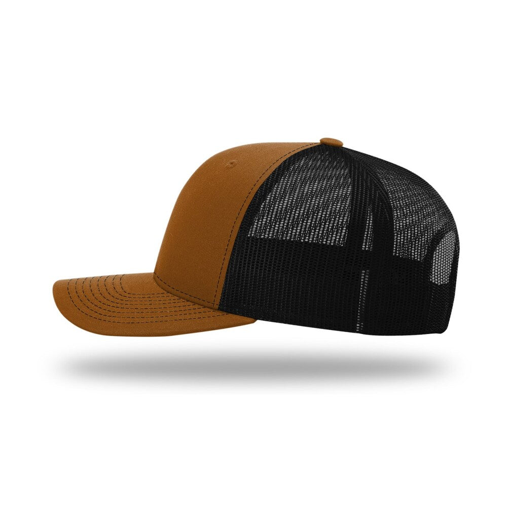 Richardson 112 Classic Trucker Snapback Cap-Two-Tone Colorways-Caramel/Black 2-Caramel/Black