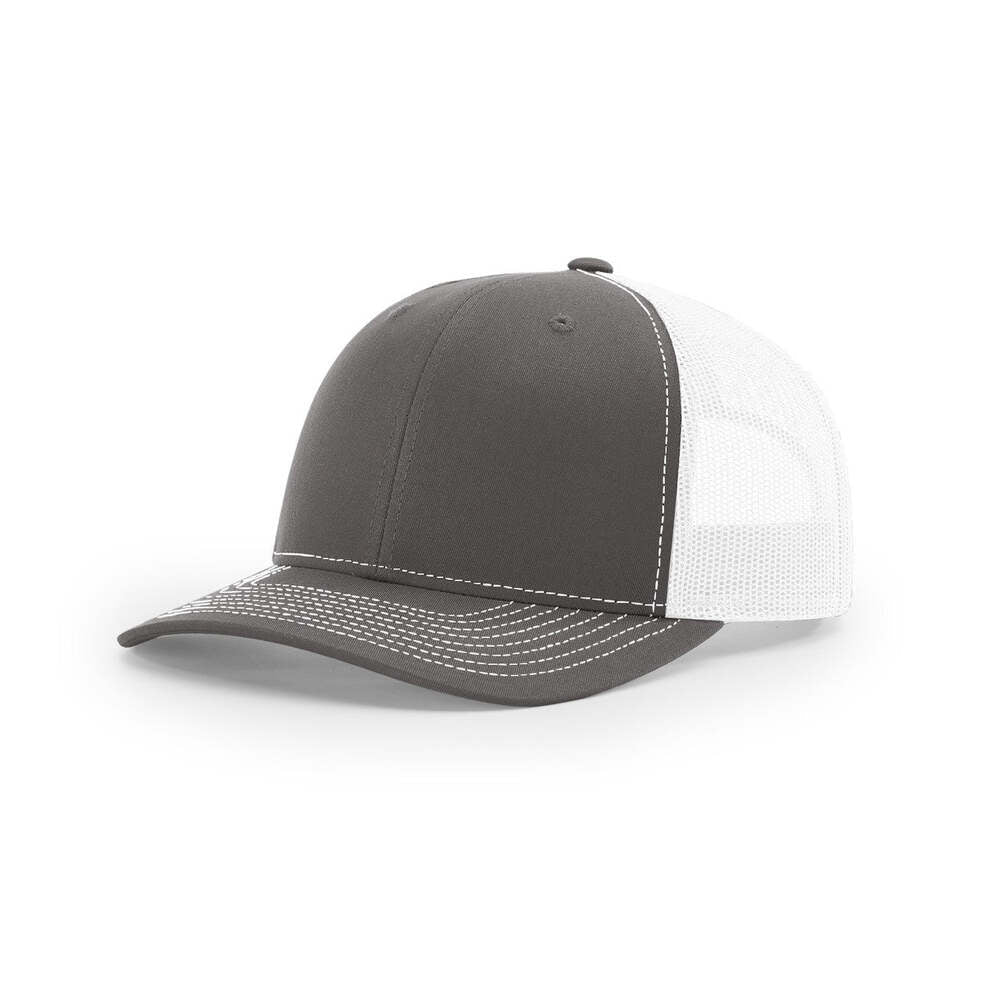Richardson 112 Classic Trucker Snapback Cap-Two-Tone Colorways-Charcoal/White