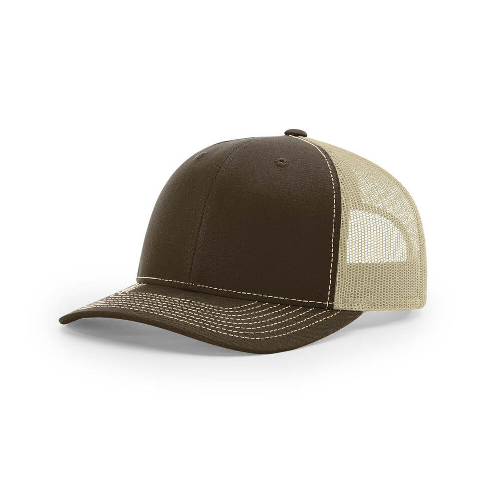 Richardson 112 Classic Trucker Snapback Cap-Two-Tone Colorways-Chocolate Chip/Birch