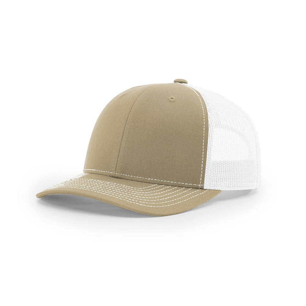 Richardson 112 Classic Trucker Snapback Cap-Two-Tone Colorways-Khaki/White
