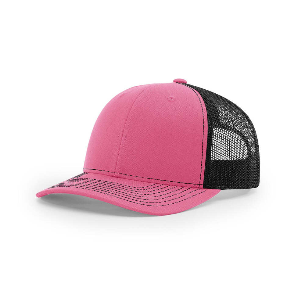 Richardson 112 Classic Trucker Snapback Cap-Two-Tone Colorways-Pink/Black