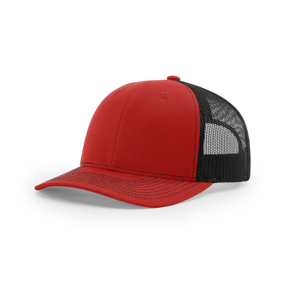 Richardson 112 Classic Trucker Snapback Cap-Two-Tone Colorways-Red/Black