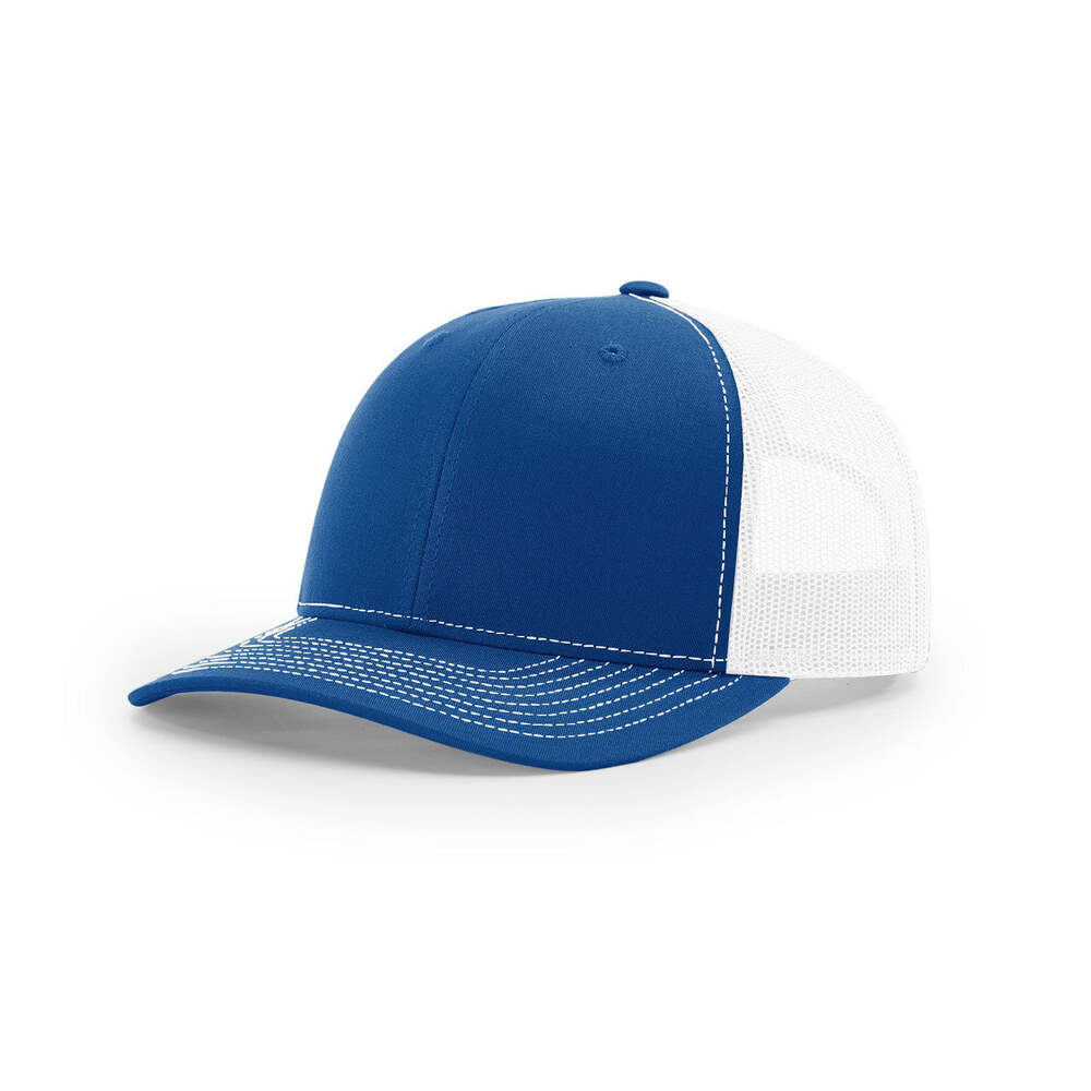Richardson 112 Classic Trucker Snapback Cap-Two-Tone Colorways-Royal/White