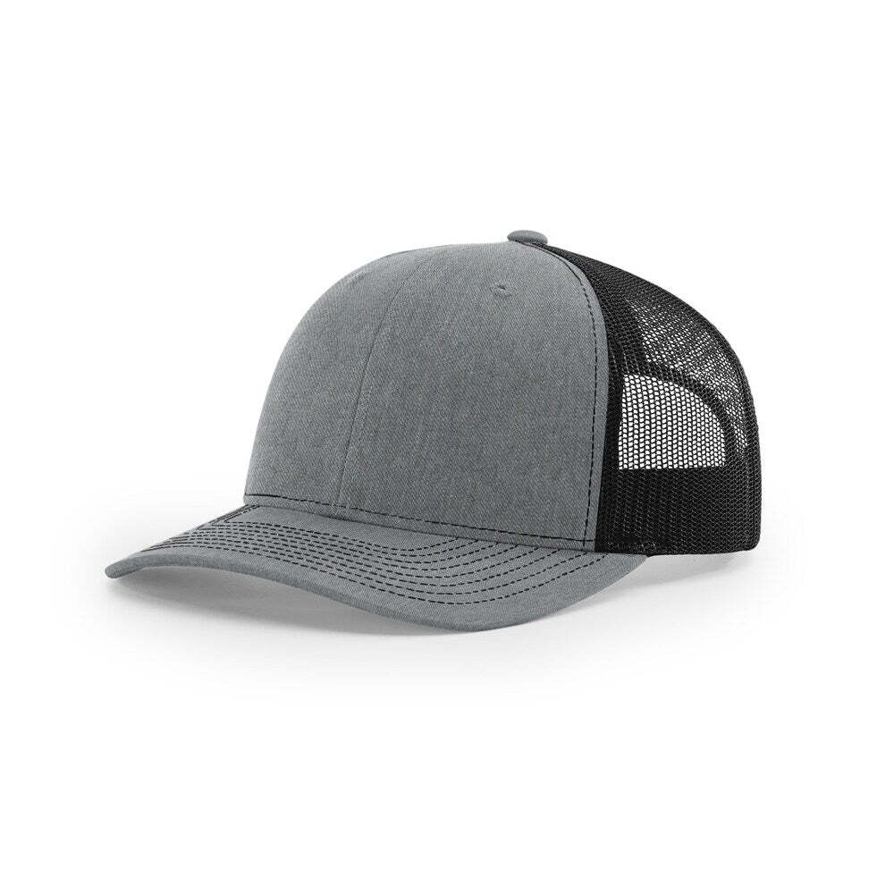 Richardson 112+ R-Flex Adjustable Trucker-Heather Grey/Black