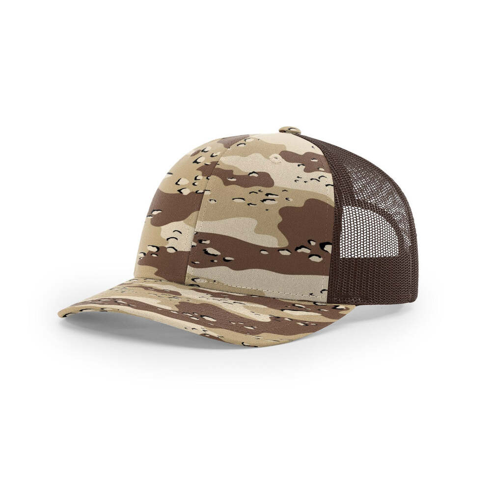 Richardson 112P Printed Classic Trucker Cap-Desert Camo/Brown