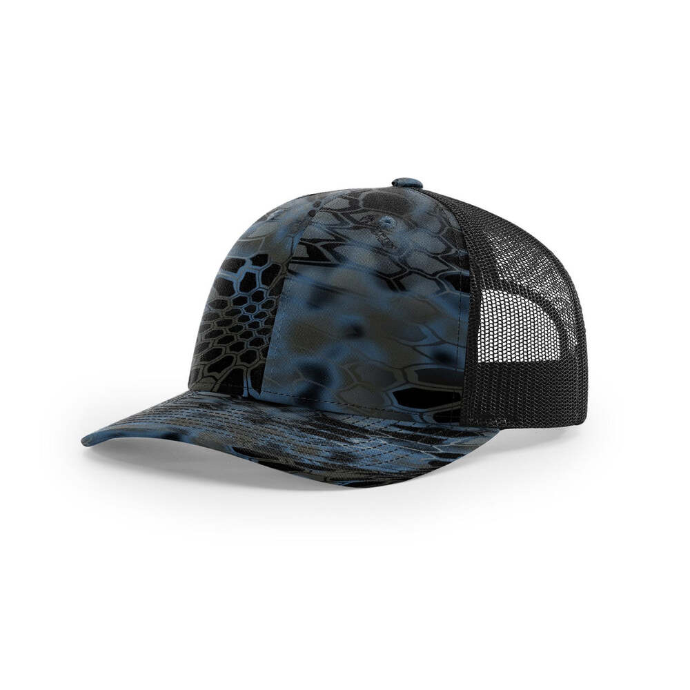 Richardson 112P Printed Classic Trucker Cap-Kryptek Neptune/Black