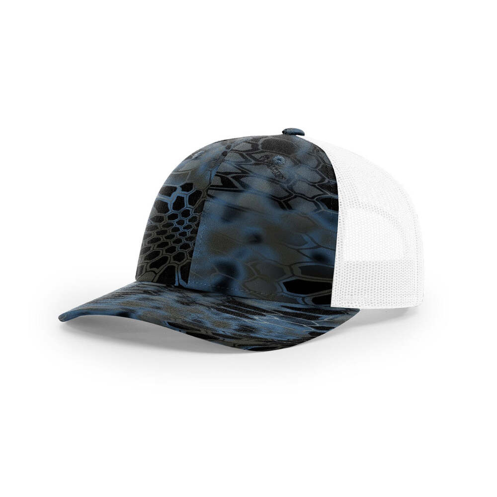 Richardson 112P Printed Classic Trucker Cap-Kryptek Neptune/White