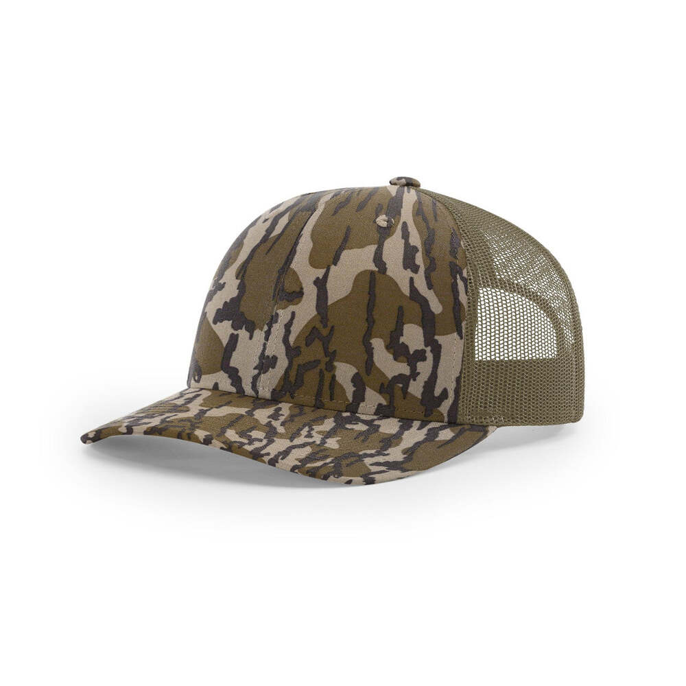 Richardson 112P Printed Classic Trucker Cap-Mossy Oak Bottomland/Loden