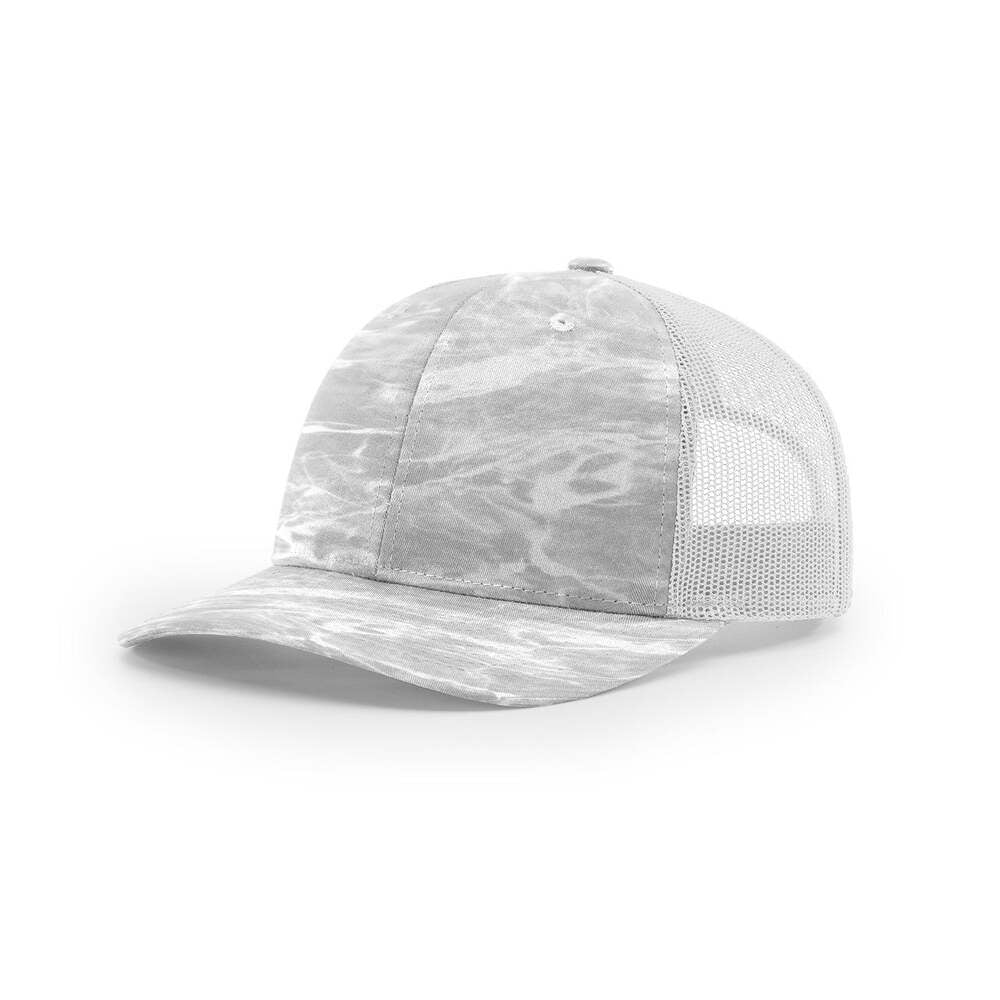 Richardson 112P Printed Classic Trucker Cap-Mossy Oak Elements Bonefish/Light Grey