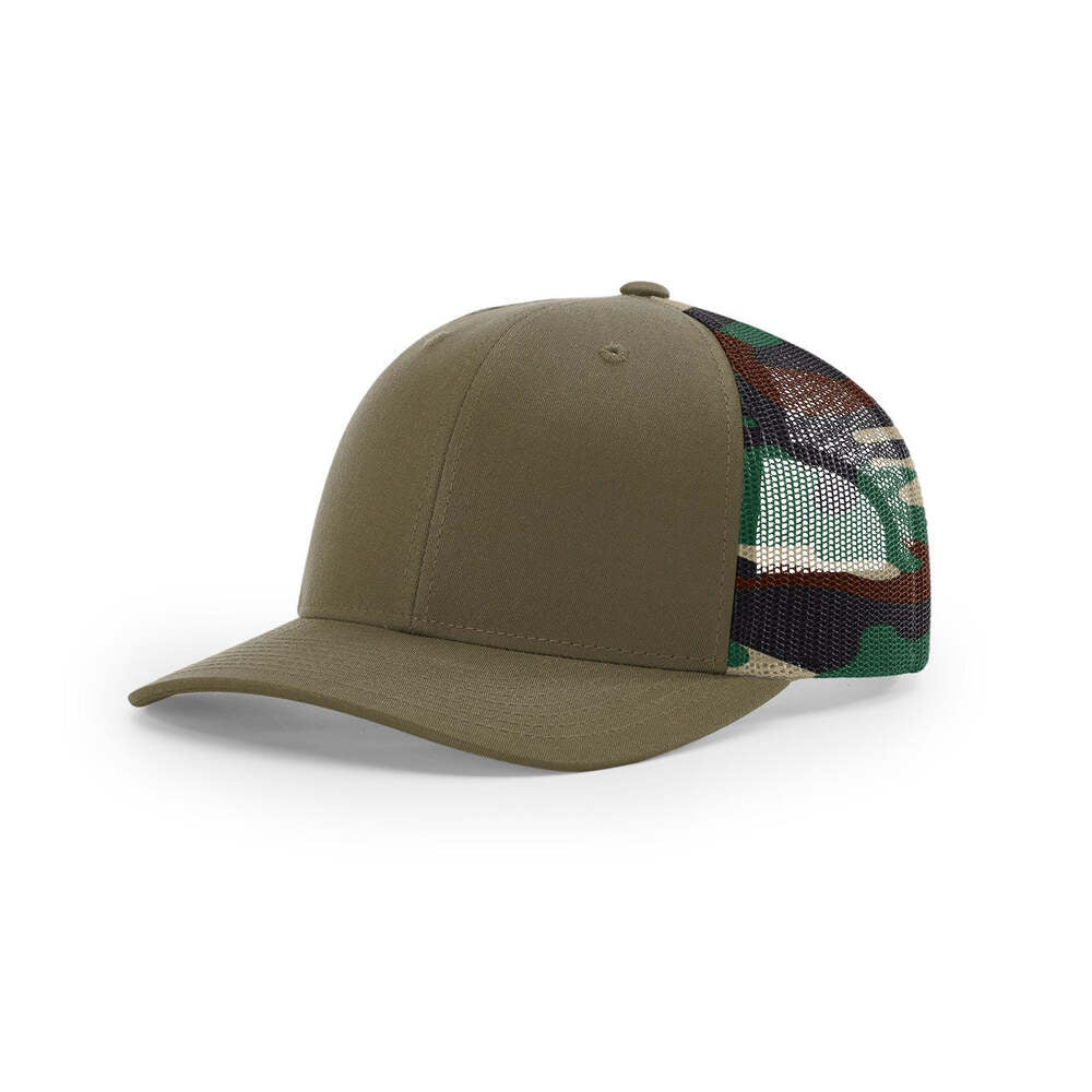 Richardson 112PM Classic Printed Mesh Trucker Hat-Loden/Green Camo