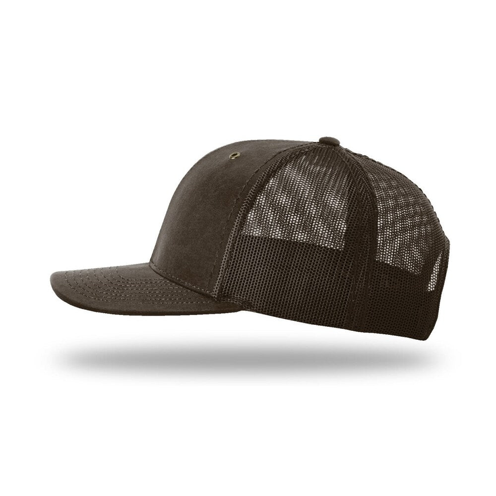 Richardson 112WF Fremont Oil-Coated Trucker Cap-Brown-3