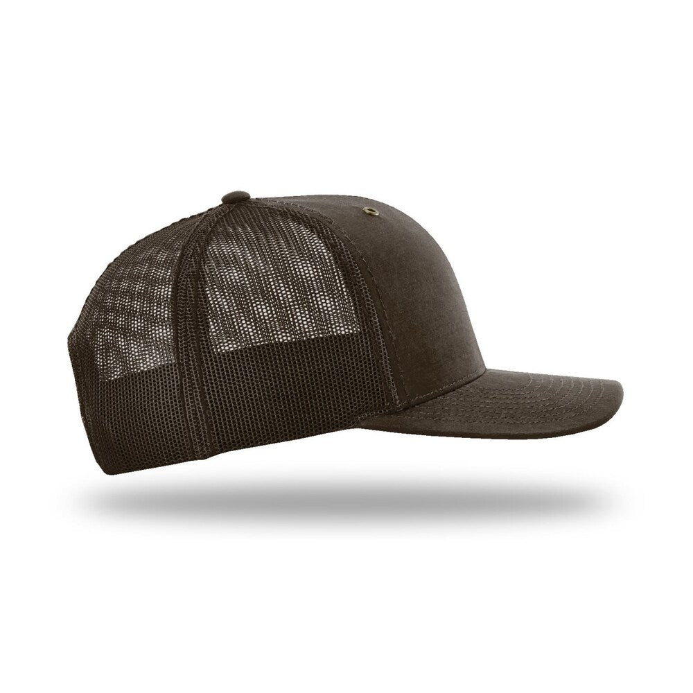 Richardson 112WF Fremont Oil-Coated Trucker Cap-Brown-4