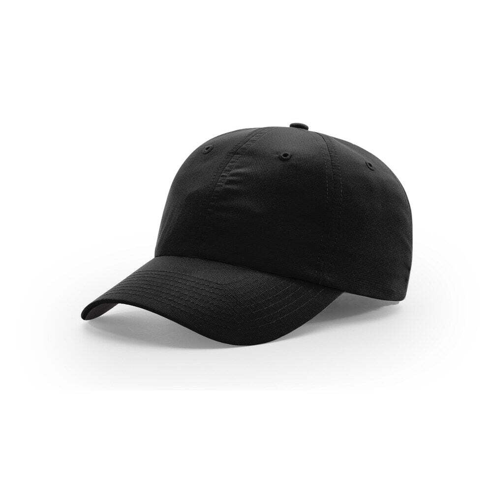 Richardson 220 Relaxed Unstructured Lighweight Performance Polyester Hat-Black