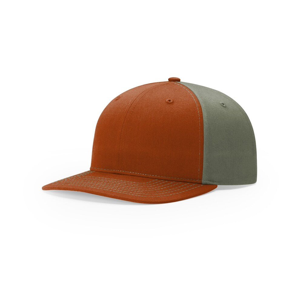 Richardson 312 Twill Back Classic Trucker-Heather Grey/Charcoal/Dark Orange