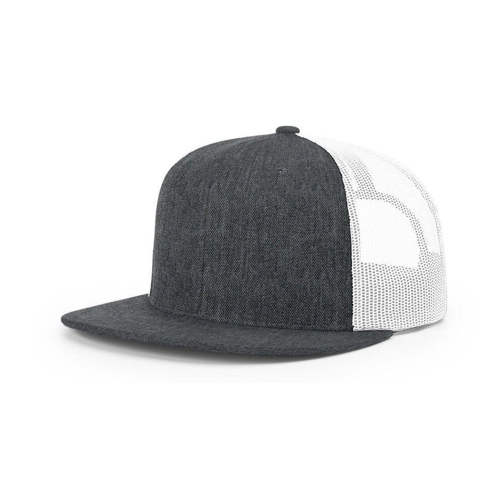 Richardson 511 Flatbill Trucker Cap-Charcoal/White