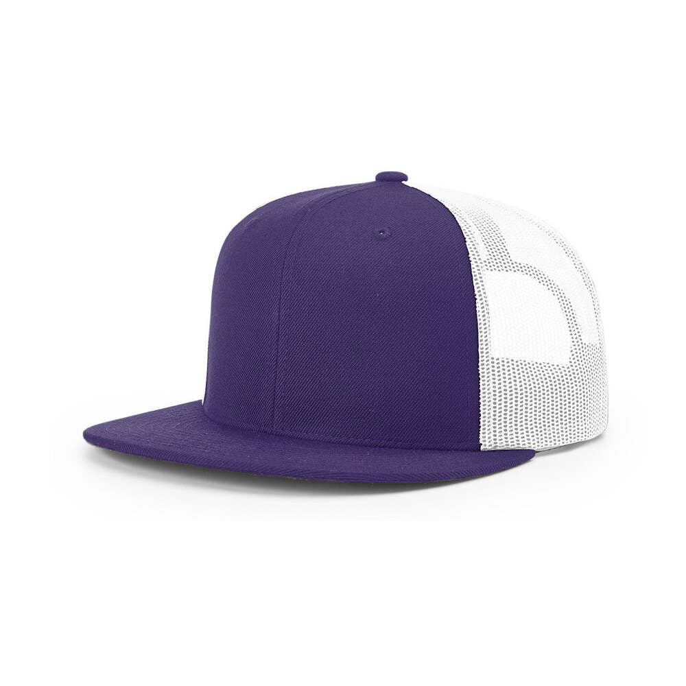Richardson 511 Flatbill Trucker Cap-Purple/White