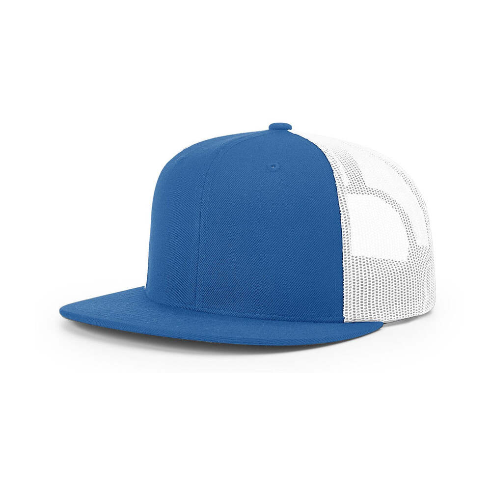 Richardson 511 Flatbill Trucker Cap-Royal/White