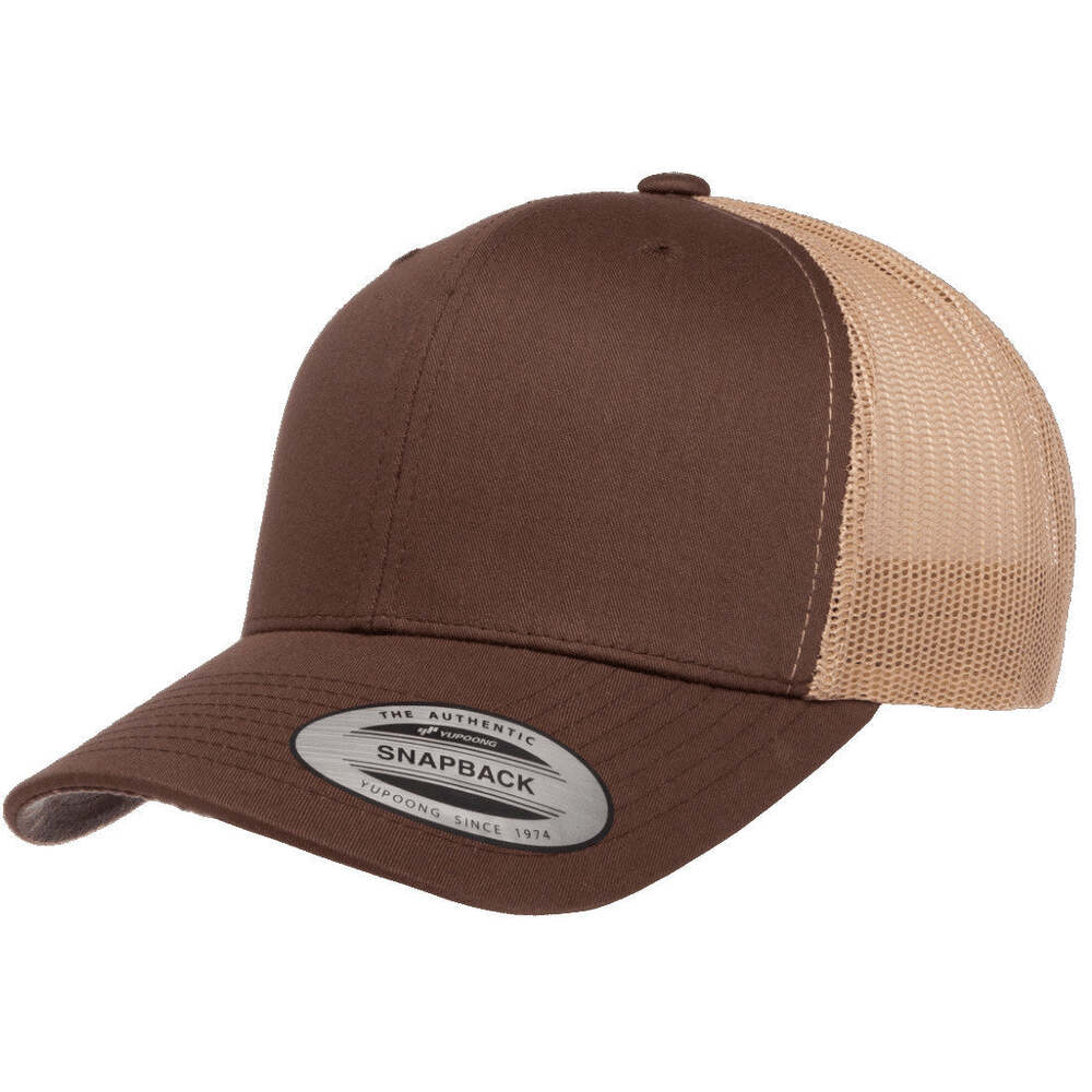 Yp Classics Retro Trucker Hat 6606-Brown/Khaki