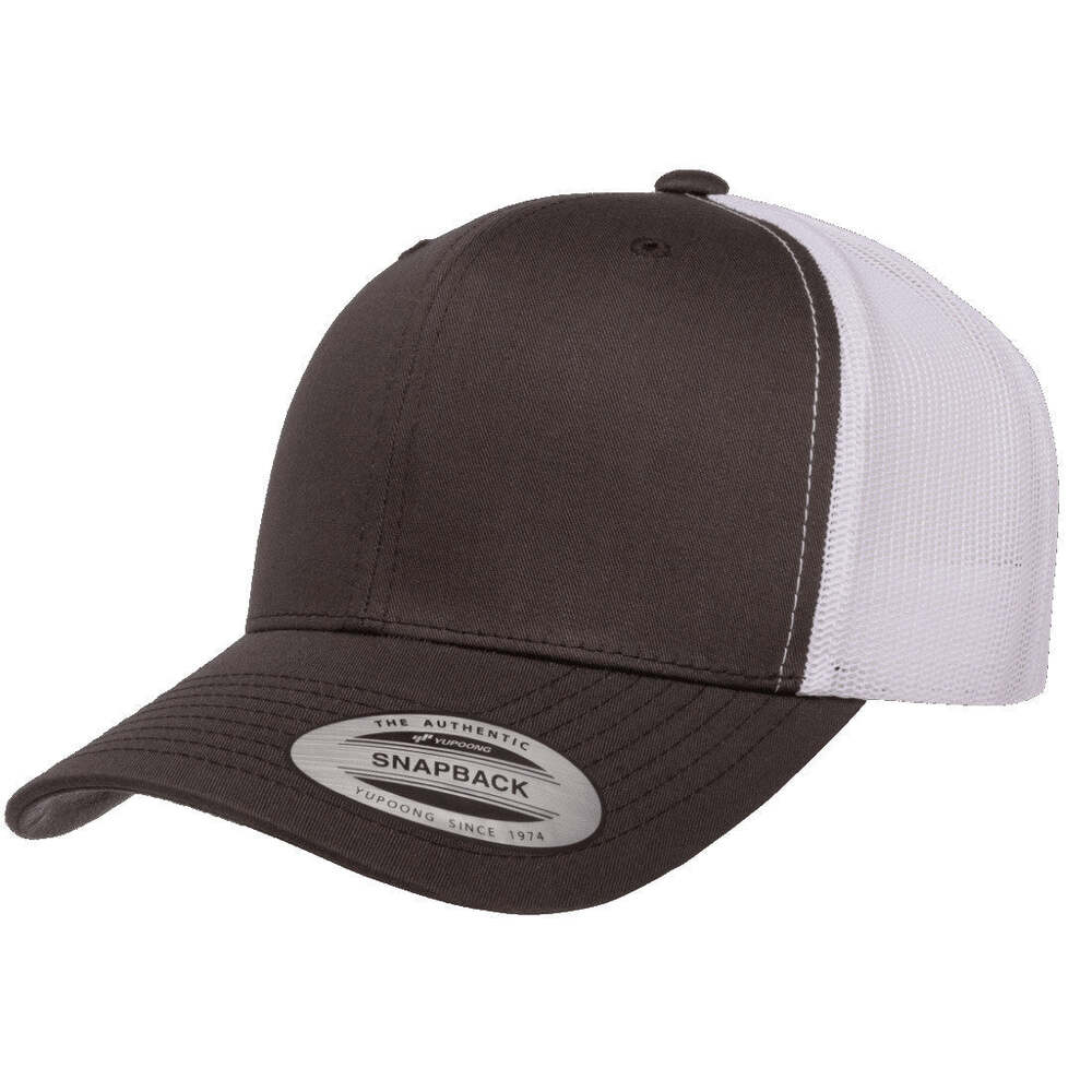 Yp Classics Retro Trucker Hat 6606-Charcoal/White