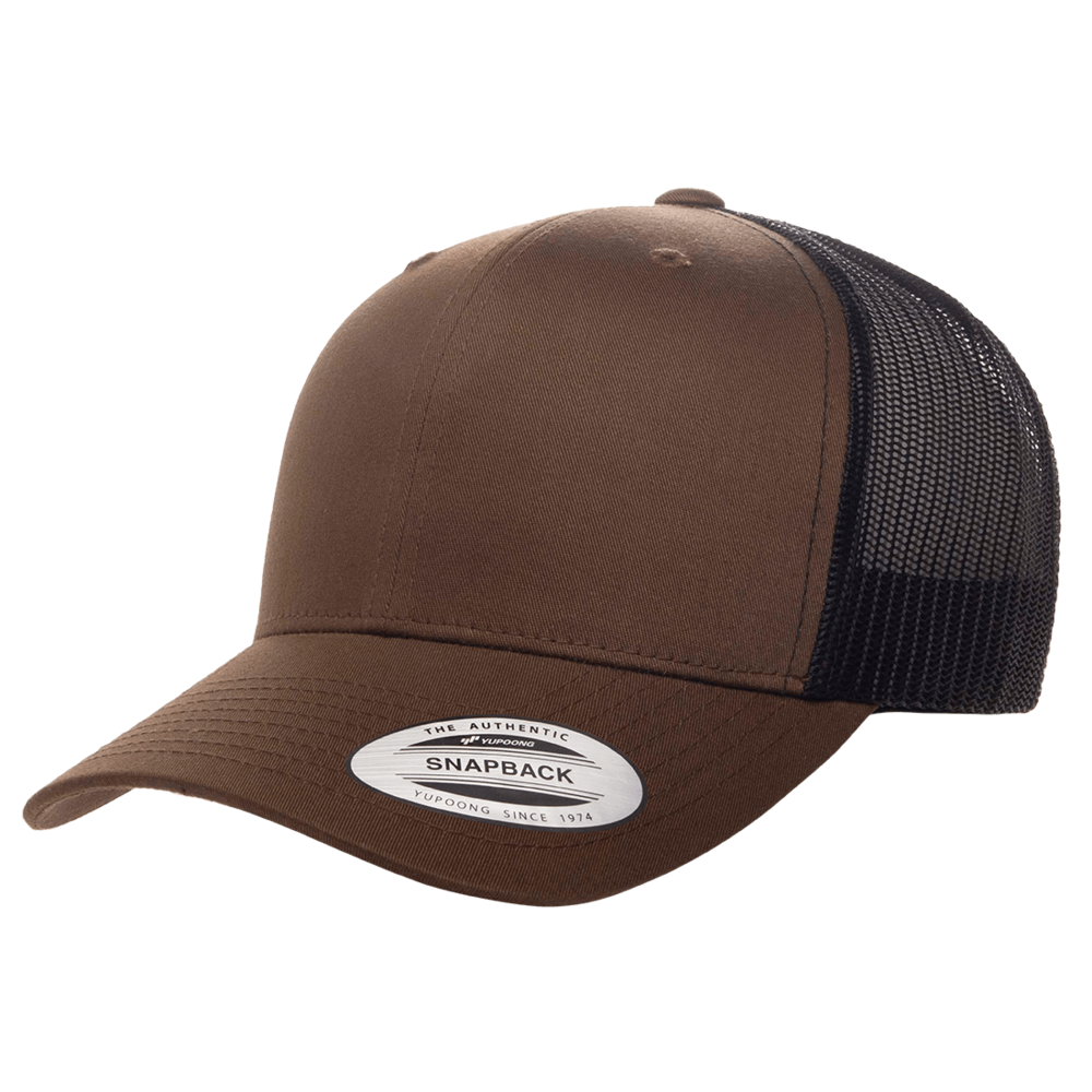 Yp Classics Retro Trucker Hat 6606-Coyote Brown/Black