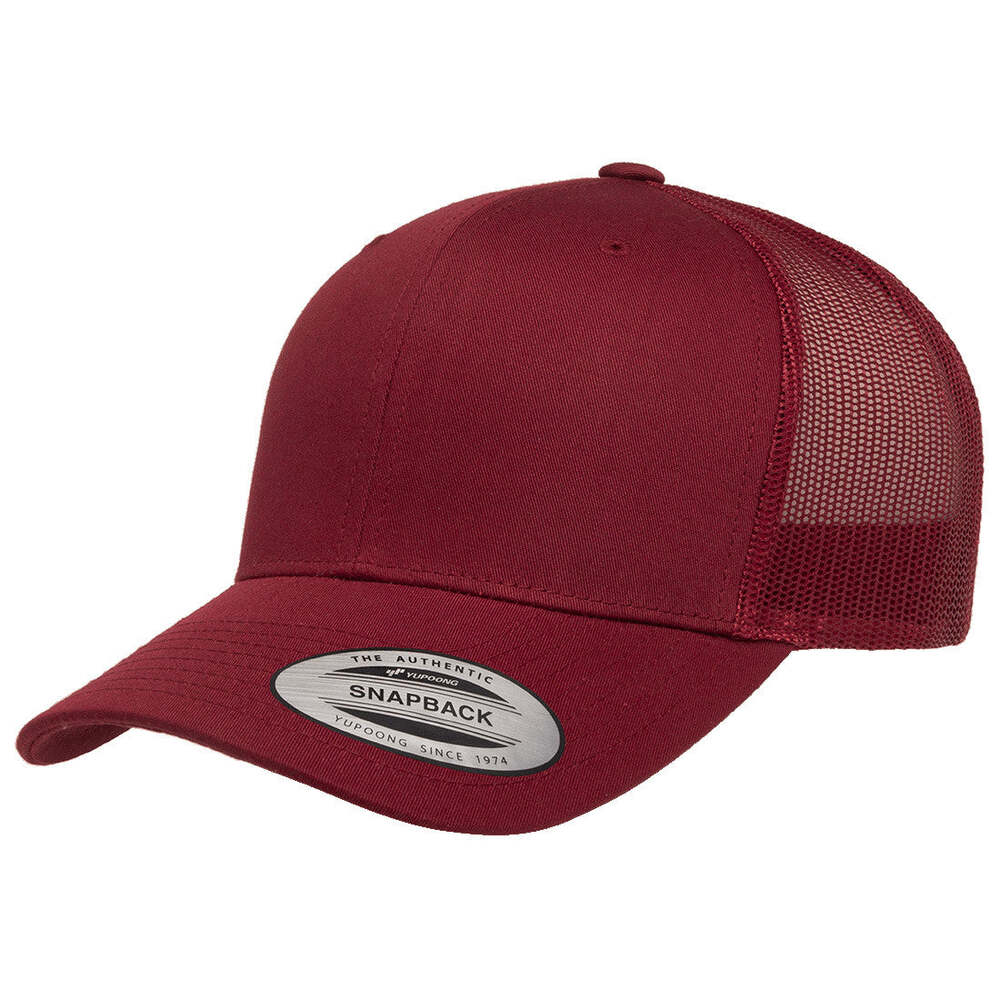 Yp Classics Retro Trucker Hat 6606-Cranberry