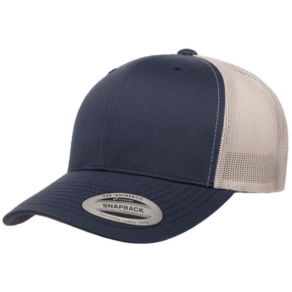 Yp Classics Retro Trucker Hat 6606-Navy/Silver